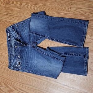 Worn in super awesome boot cut Miss Me jeans